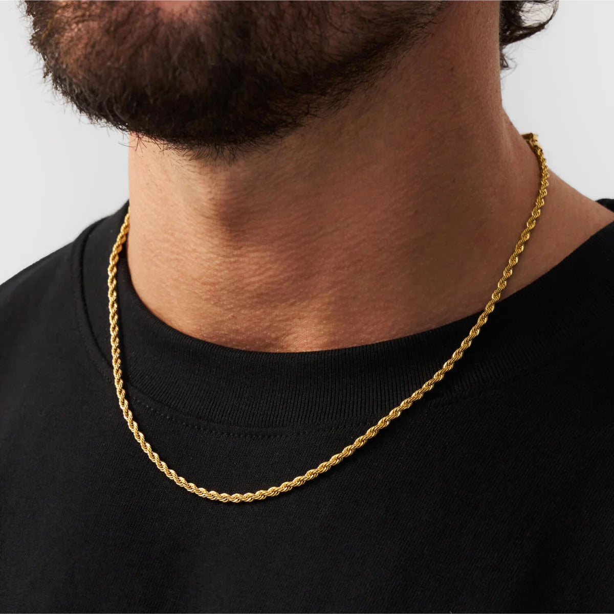 3mm Gold rope chain (unisex)