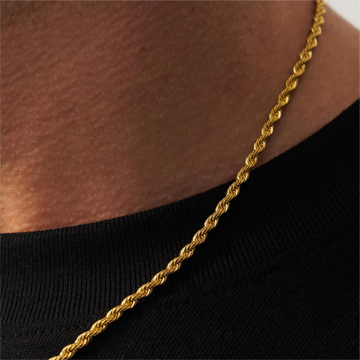 3mm Gold rope chain (unisex)