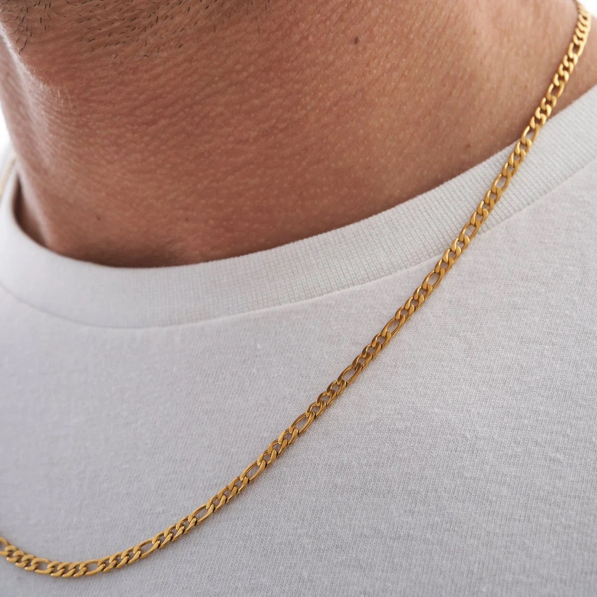 3mm Figaro Chain (Gold)