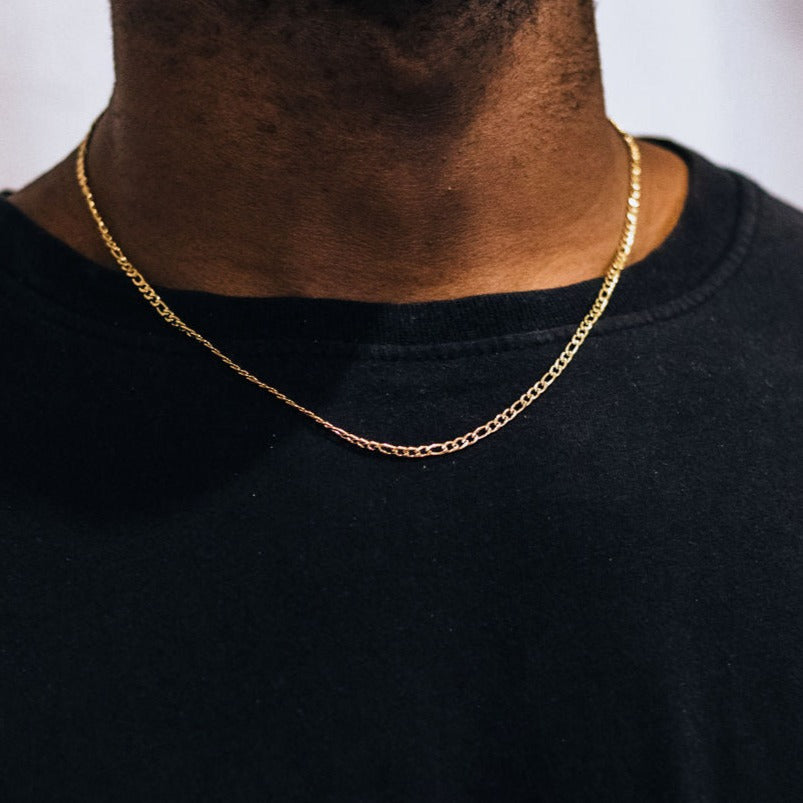 3mm Figaro Chain (Gold)