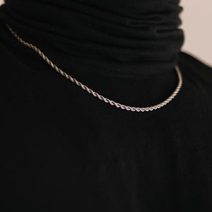 3mm Silver rope chain (unisex)