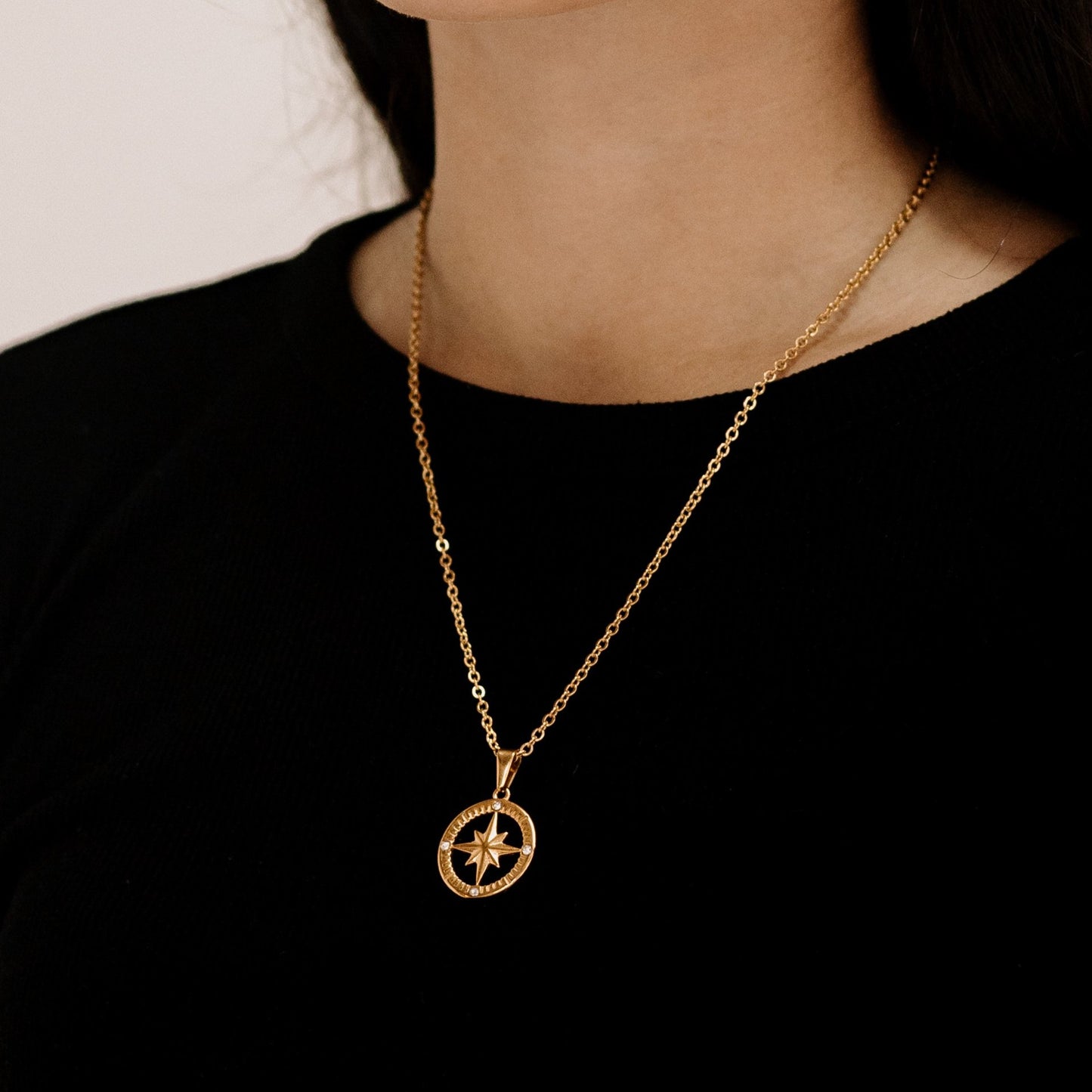 Gold North Star Necklace