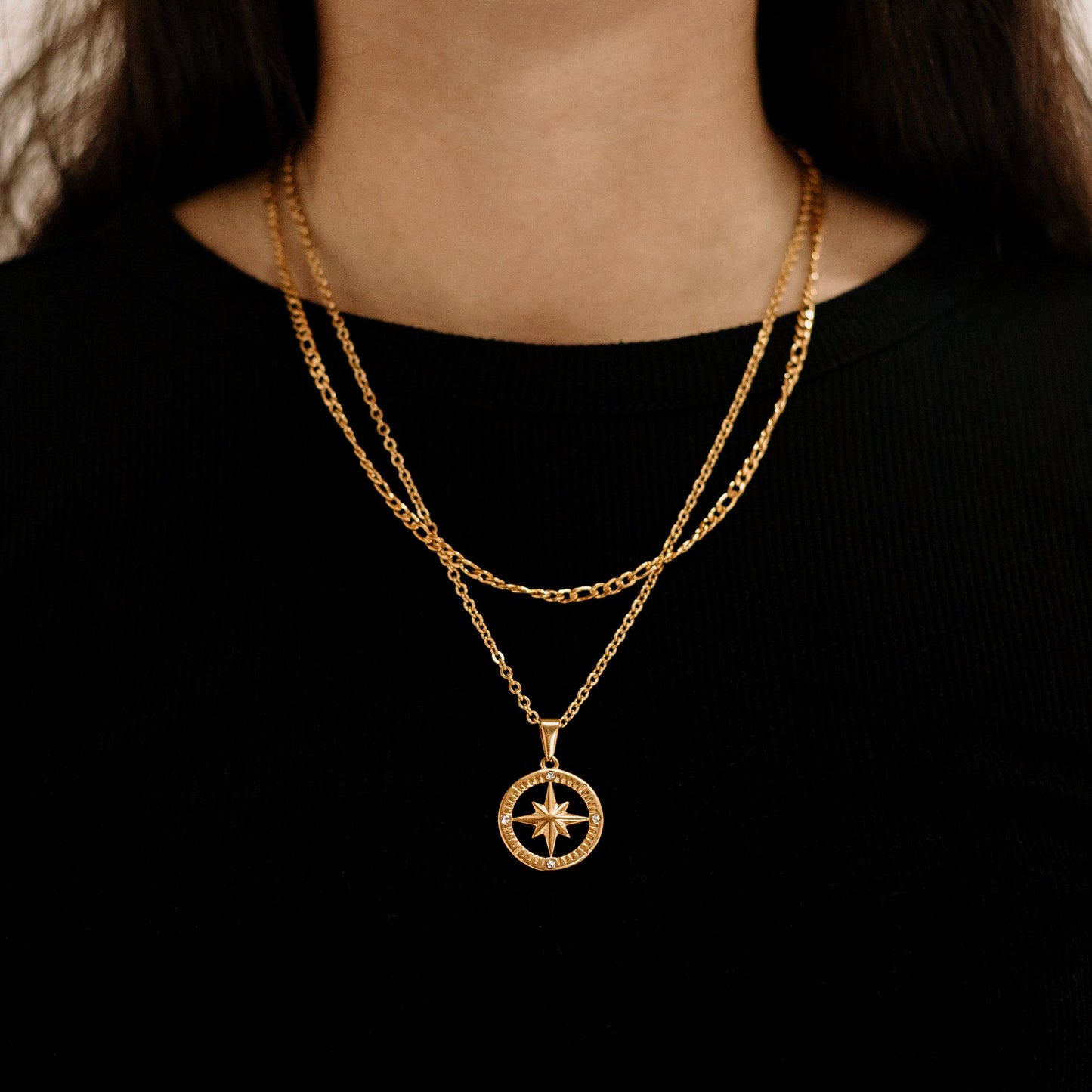 Gold North Star Necklace