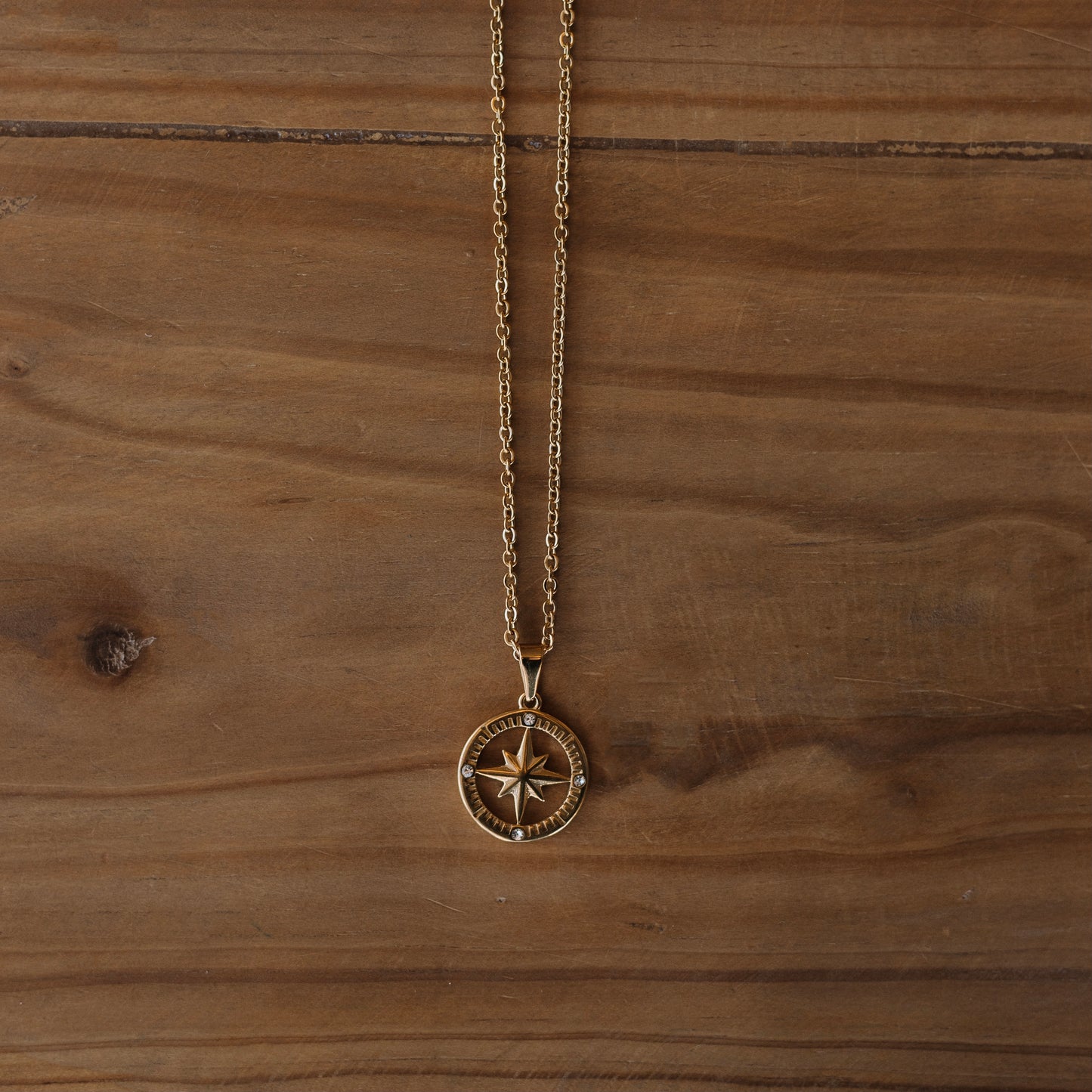 Gold North Star Necklace