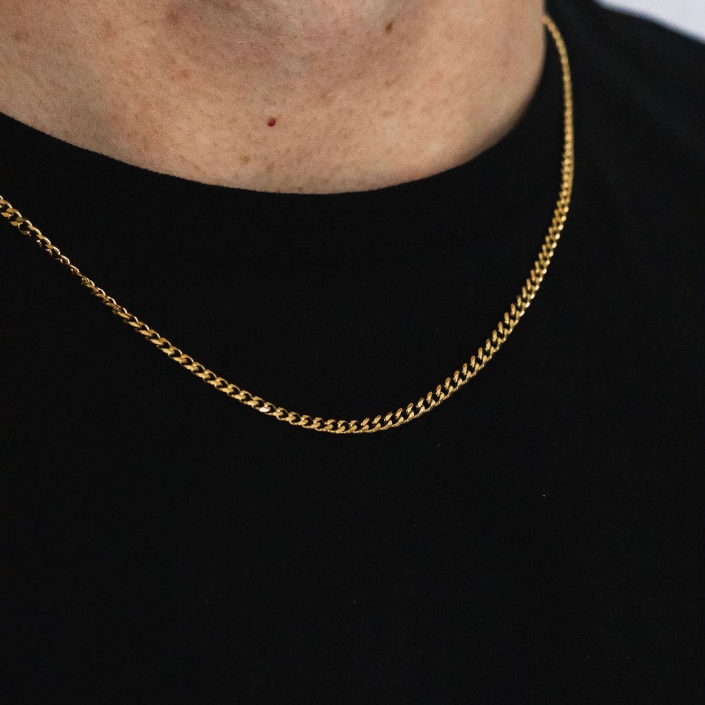 3mm Cuban Chain (Gold)