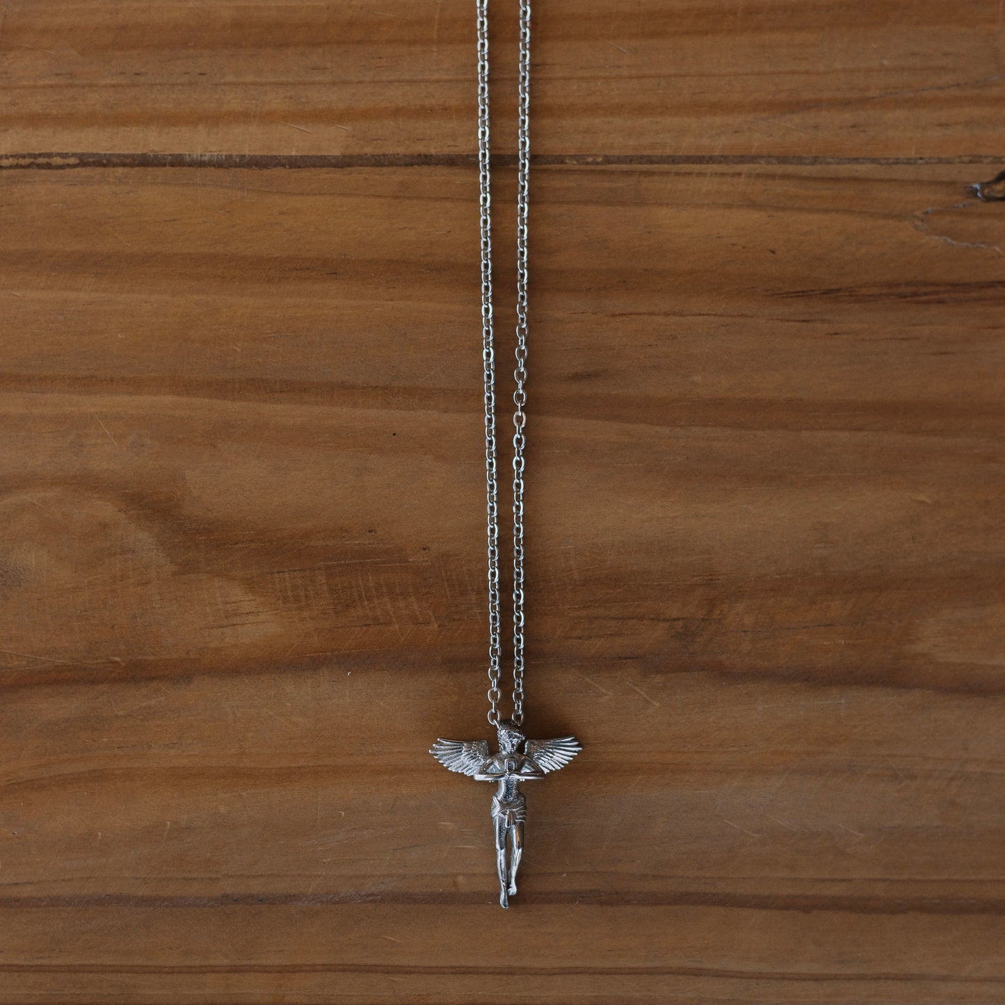 Silver Guardian Angel Necklace