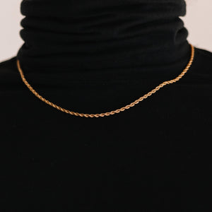 3mm Gold rope chain (unisex)