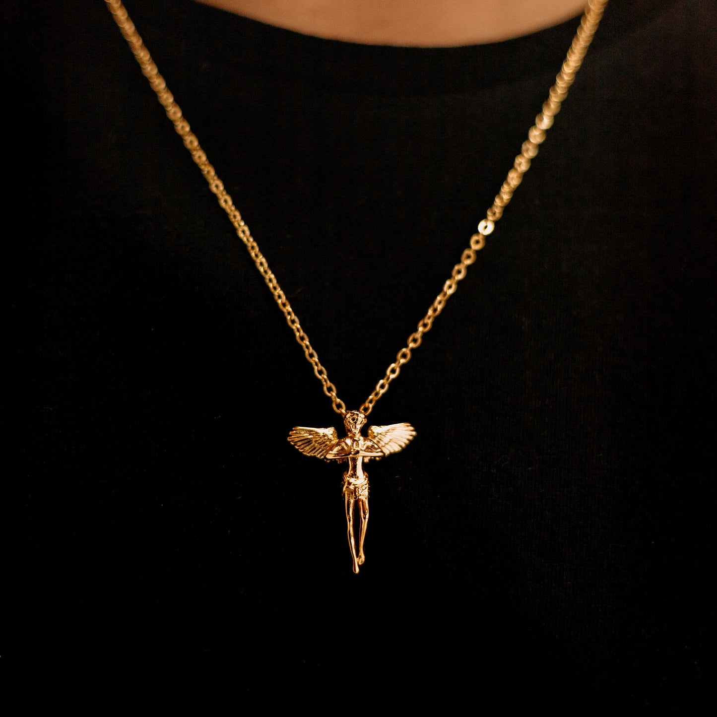 Gold Guardian Angel Necklace