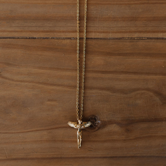 Gold Guardian Angel Necklace