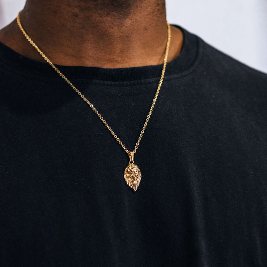 Gold Bold Lion Necklace