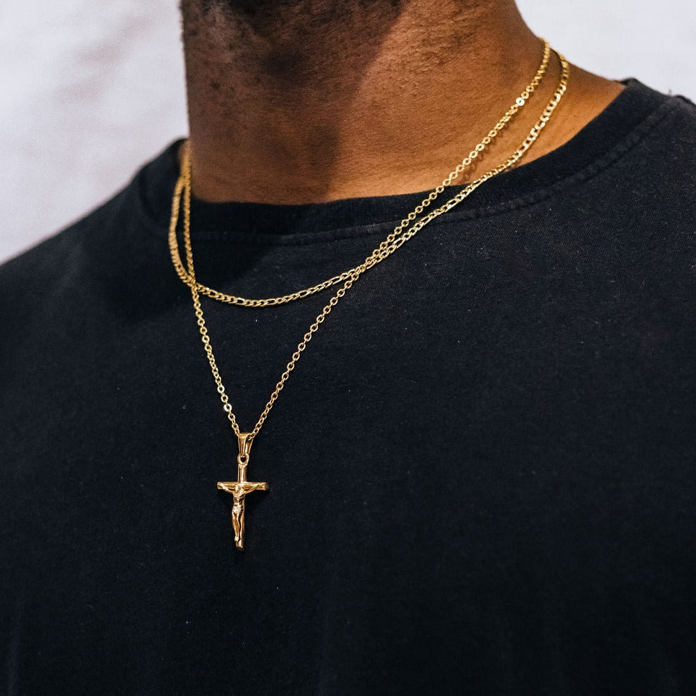 Gold crucifix necklace